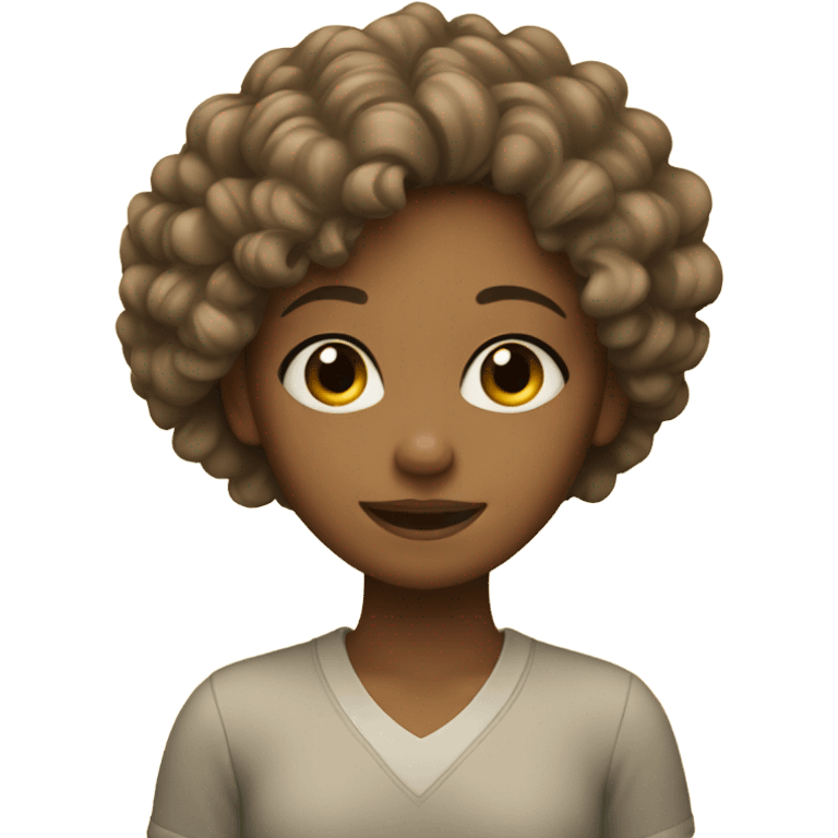 Girl with curly hair emoji