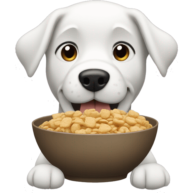 make a dog eating cereal emoji