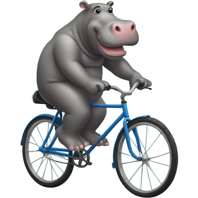 hippo riding a bike emoji