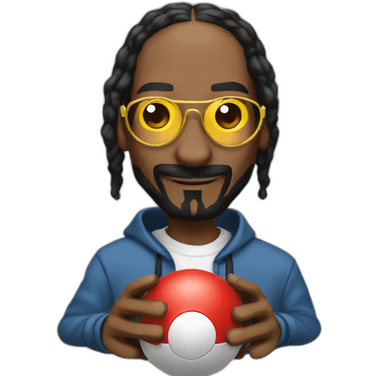 Snoop dogg holding a normal pokeball emoji