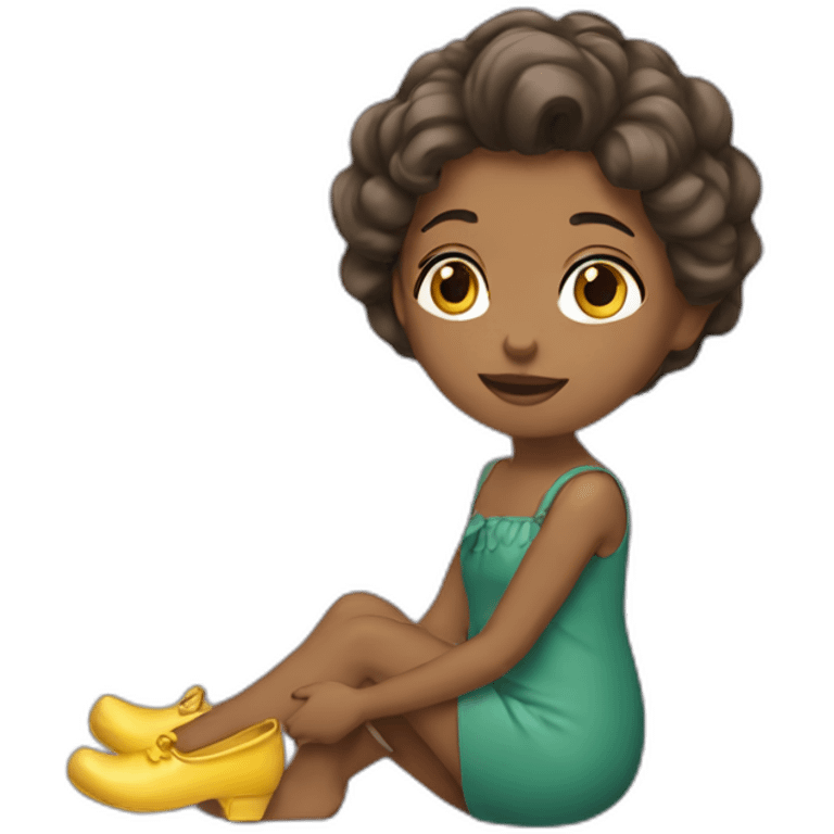 Femme avec babouche emoji