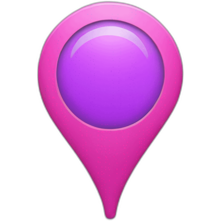 location pin  is pink and purple emoji