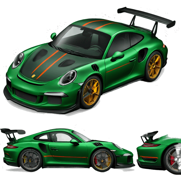 Dark green Porsche gt3 rs emoji