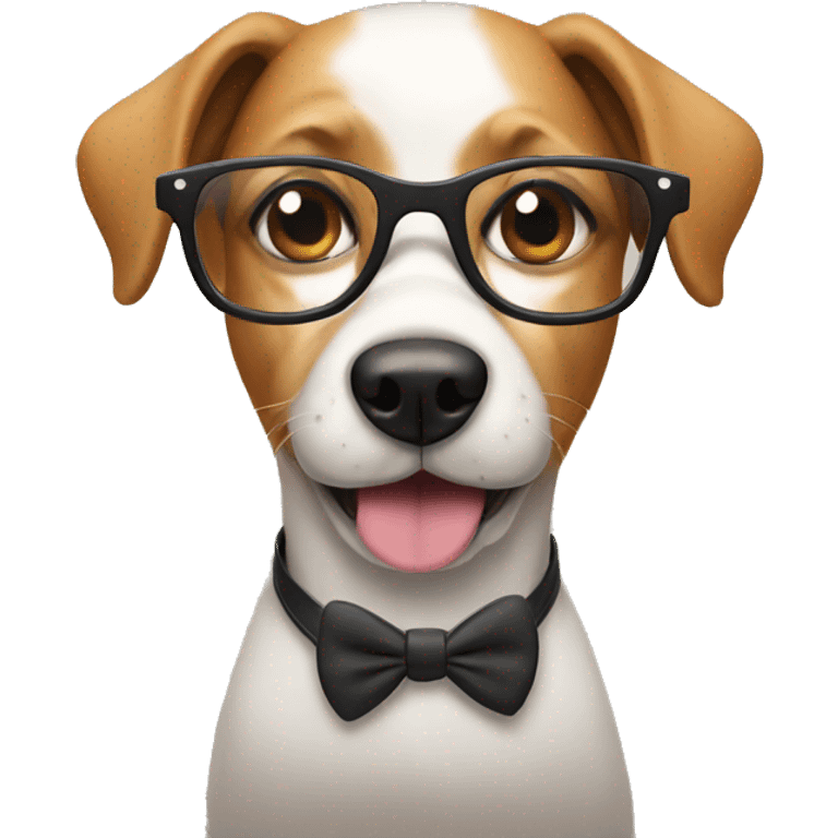 dog with glasses emoji