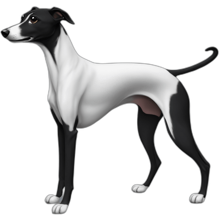 solid black whippet emoji