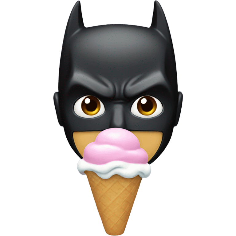 Batman eating ice cream emoji