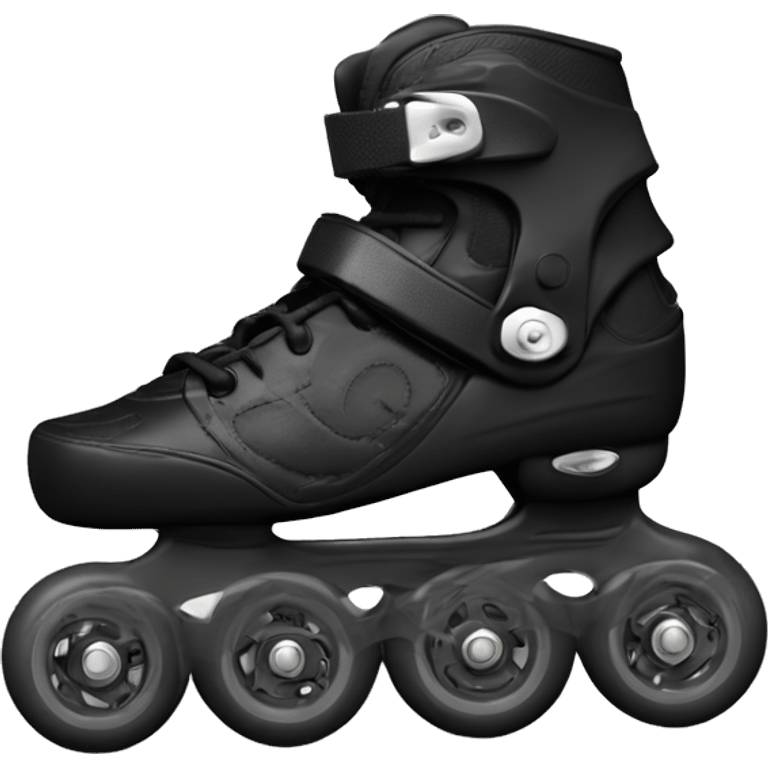 a black rollerblade inline skate, the model called "Twister" emoji