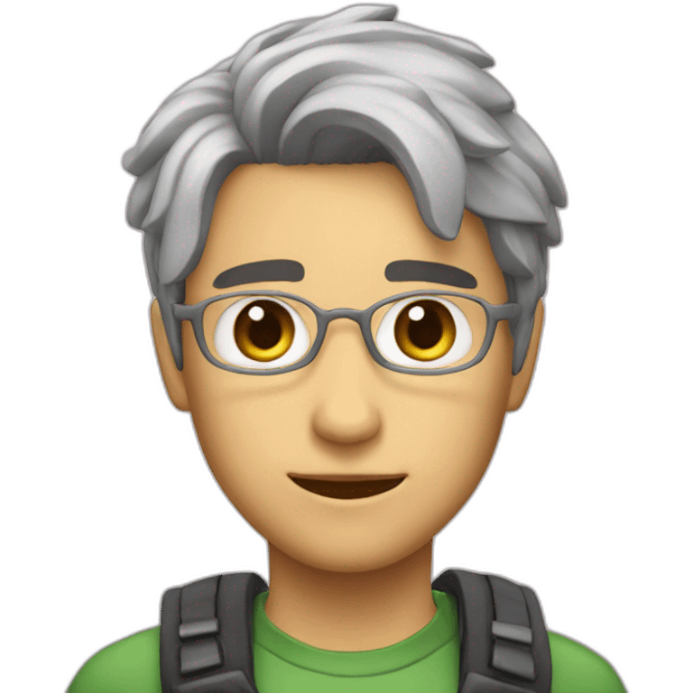 Persona calva con vison pro emoji