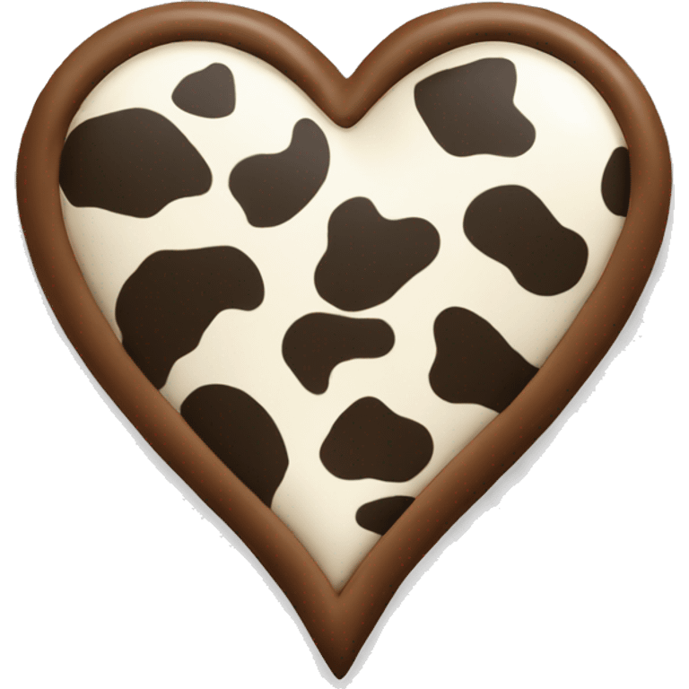 Cow print heart emoji