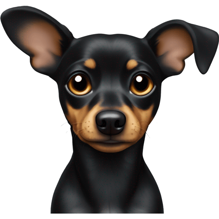 All Black Chiweenie dog emoji