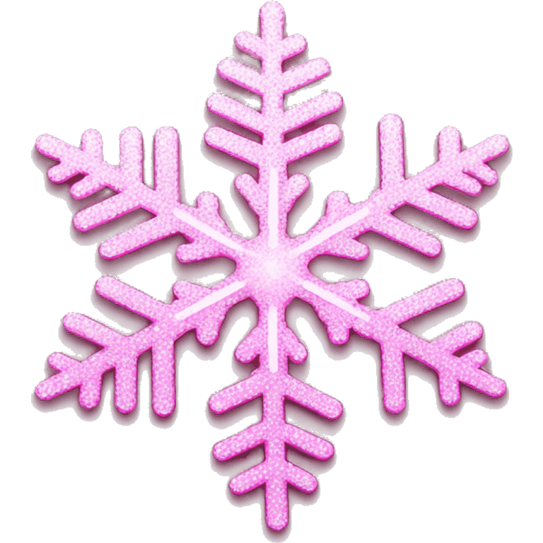 pink sparkly snowflake  emoji