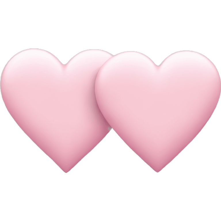 two pastel pink hearts emoji