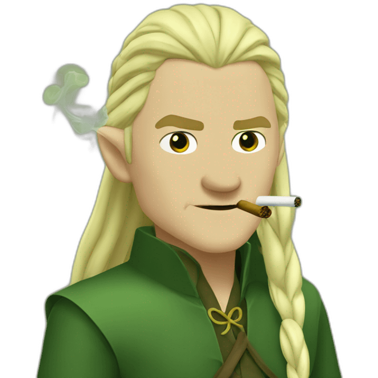 Legolas smoking weed emoji