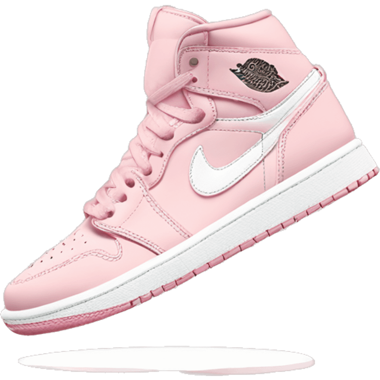 Baby pink and white Jordan 1 emoji