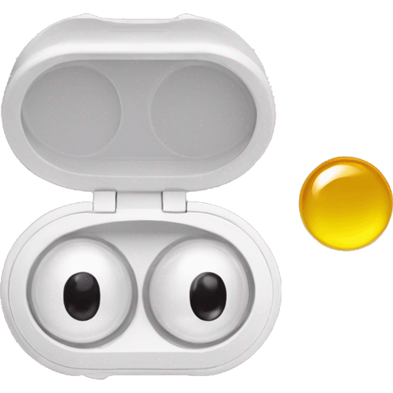 dual compartment prescription contact lens case emoji