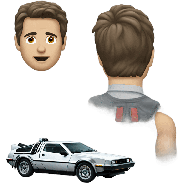 Deloreon from back to the future emoji