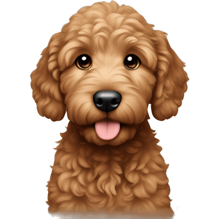 Little brown golden doodle puppy emoji