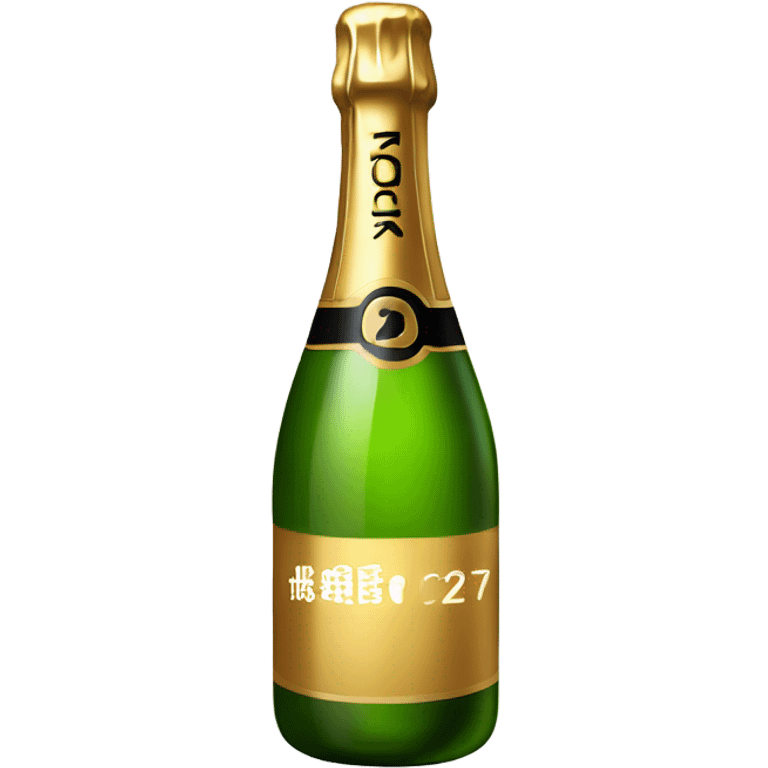 2025 champagne bottle emoji