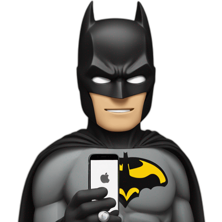 batman with an IPhone emoji