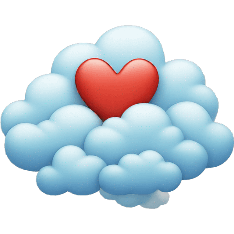 cute heart with clouds  emoji