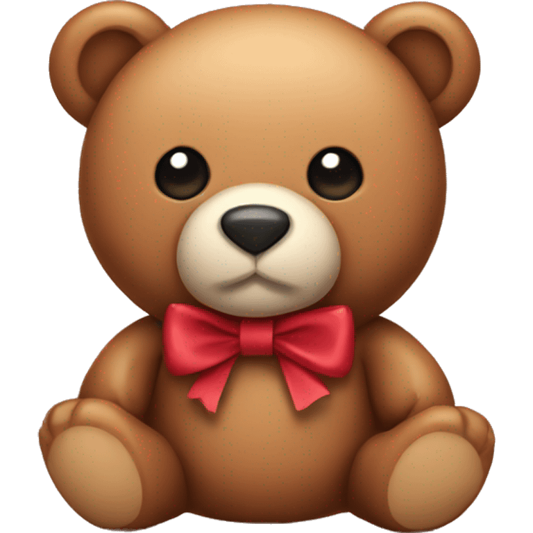 stuffed bear with a bow emoji