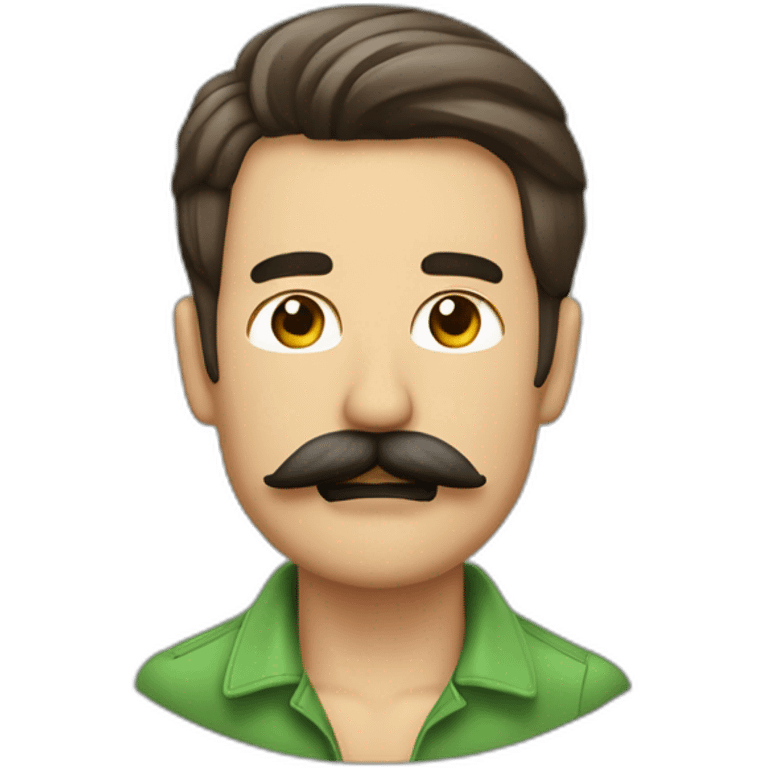 Jardinero guapo con bigote y perilla emoji