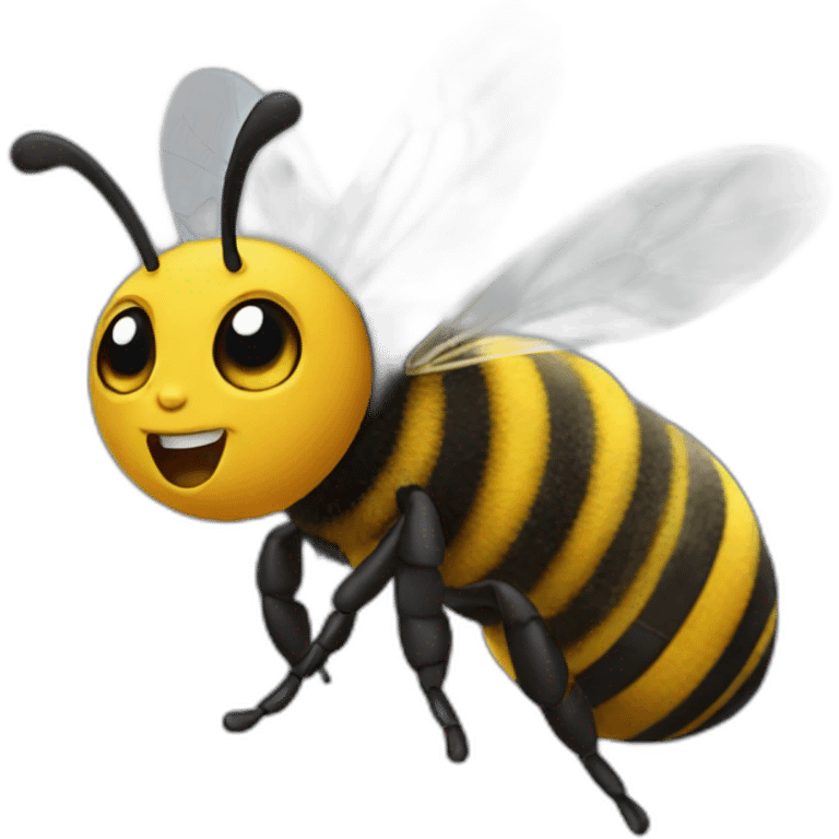 Trump as a flying bee emoji