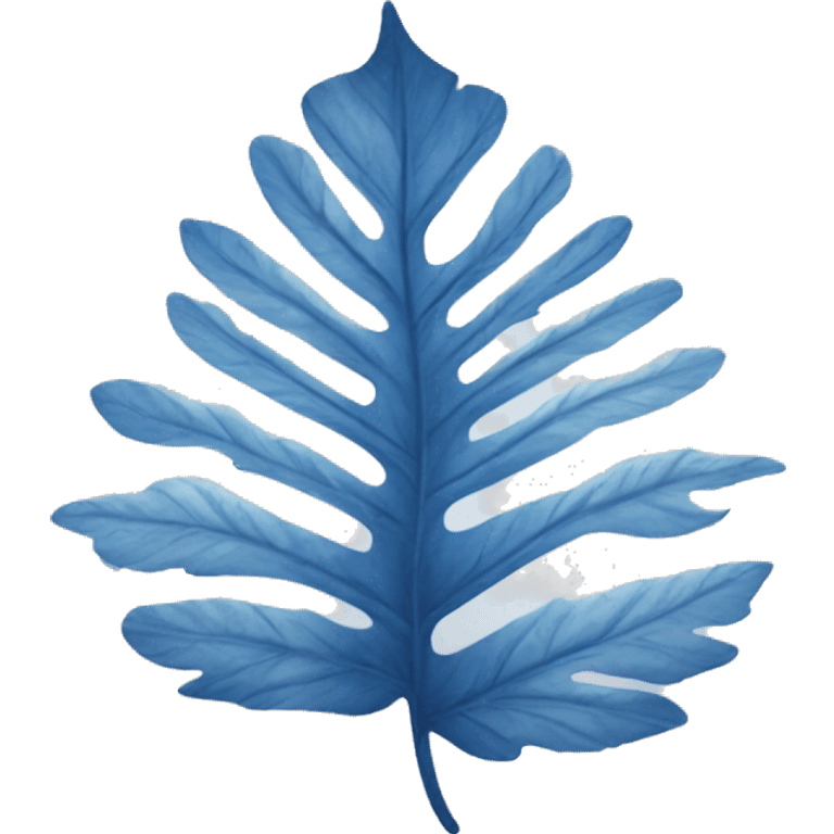 white and blue leafs emoji