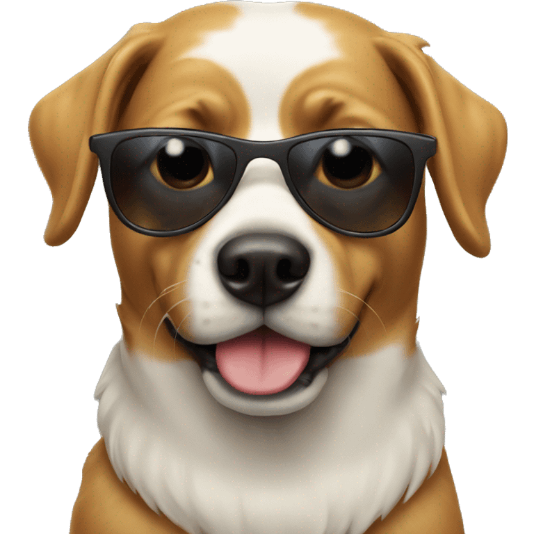 Dog with sunglasses emoji