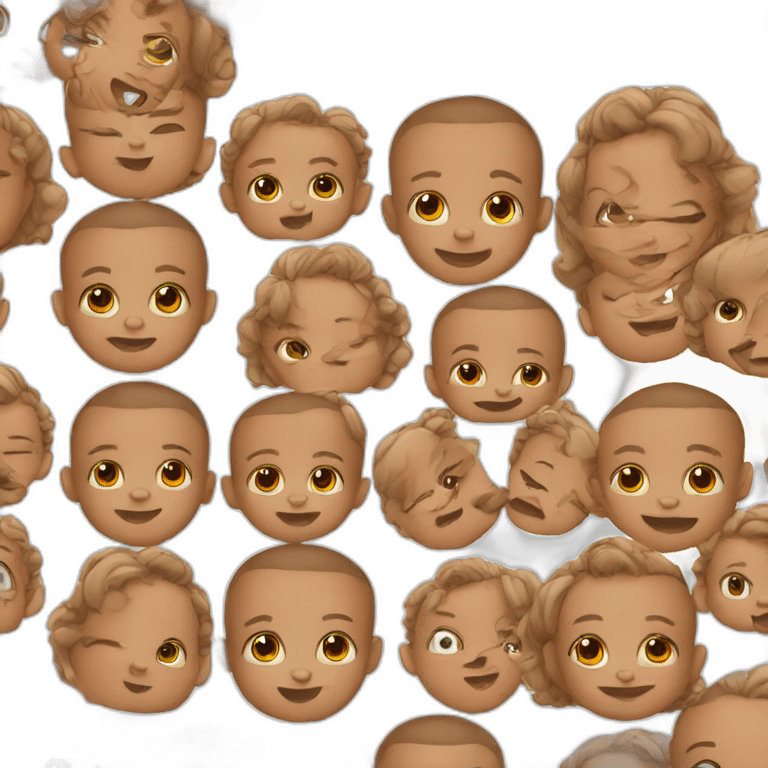 cute babies with proeminent nose emoji