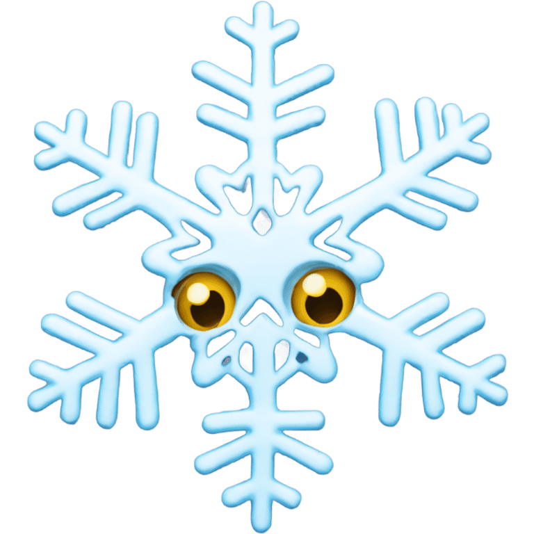 Shocked snowflake  emoji