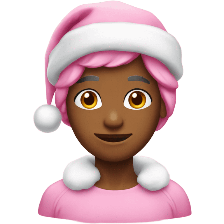 Pink Christmas emoji