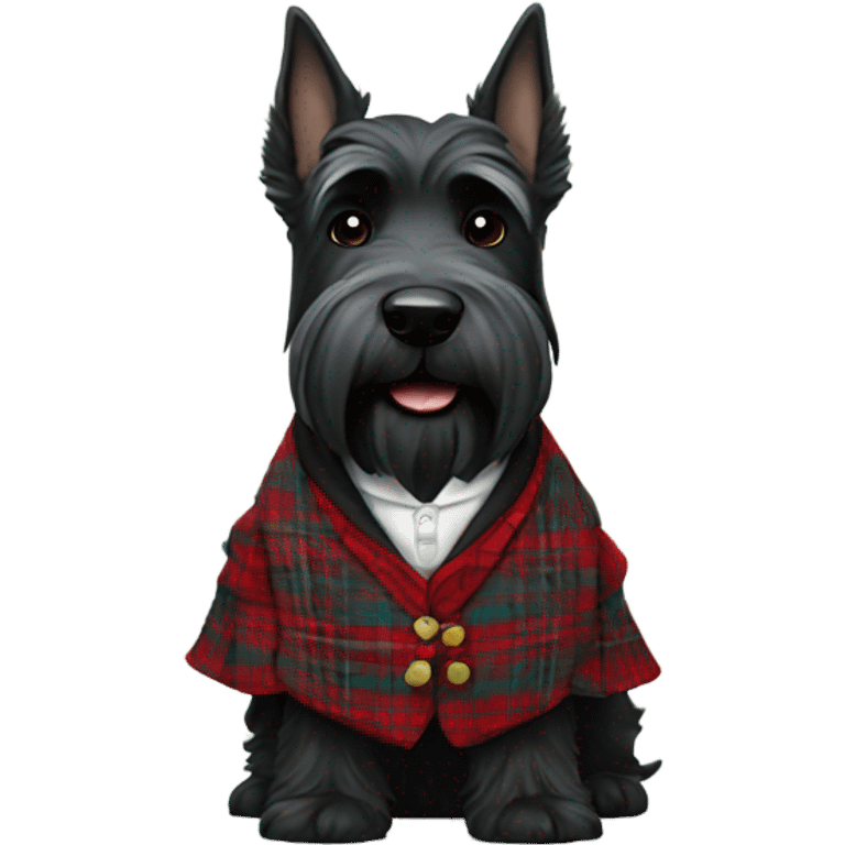 Scottish terrier in Scottish clothes emoji