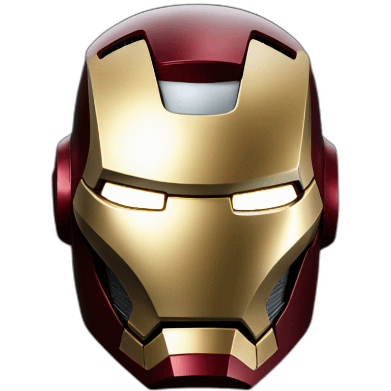 Iron Man Helmet on Black Background and Shiny eyes emoji