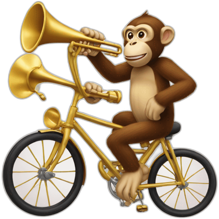 monkey bicycle trumpet emoji