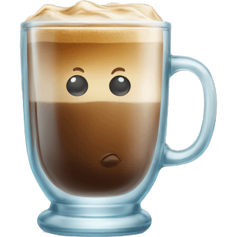 ICE COFFEE IN A GLASS MUG emoji