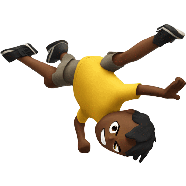 Roblox character doing a backflip  emoji