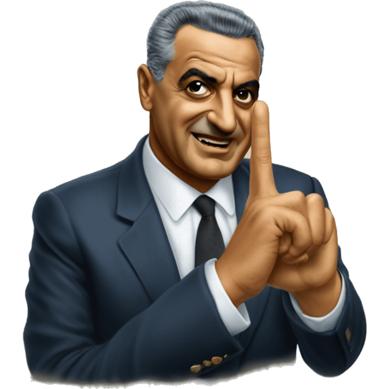 Gamal Abdel Nasser photorealistic index finger emoji