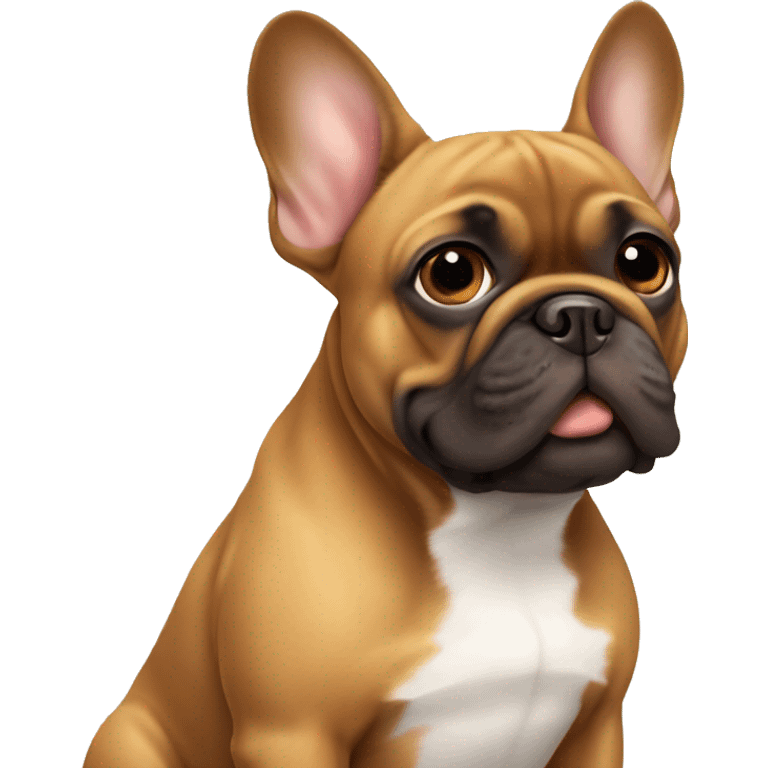 Reddish light brown, French bulldog  emoji