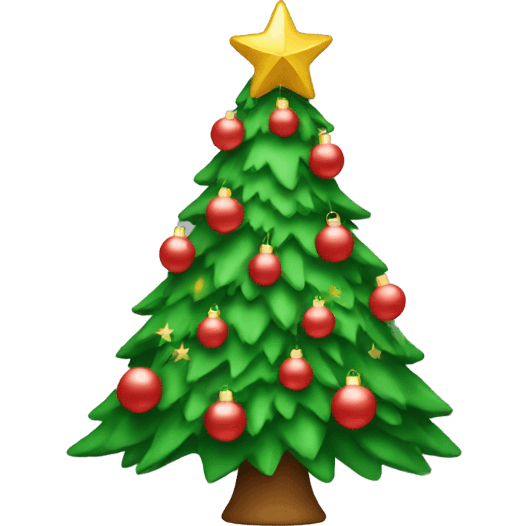 Christmas tree with star ornaments  emoji