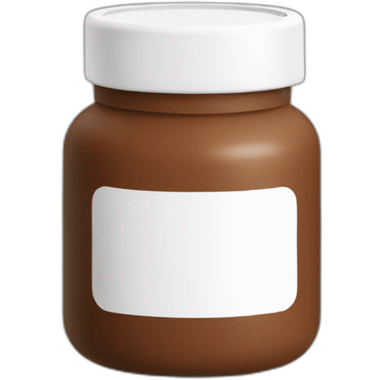 Brown vitamin pot with white lid emoji