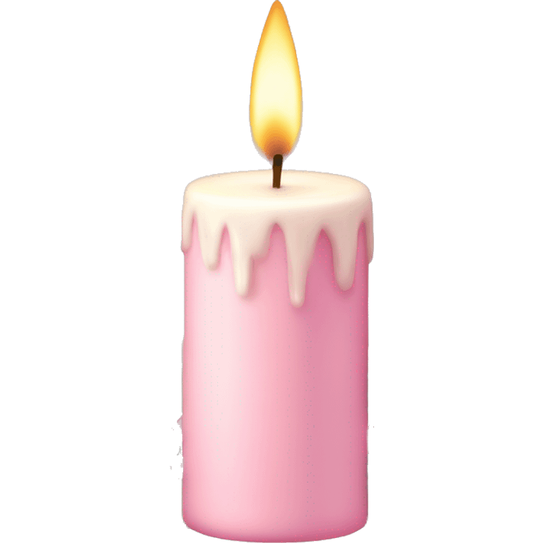 pastel pink christmas candle  emoji