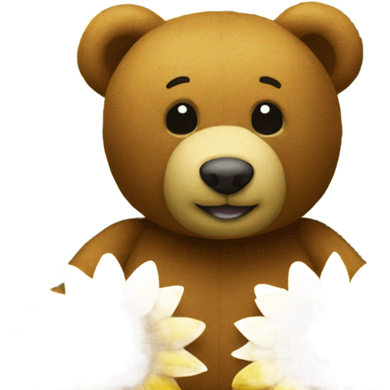 Sunflower and teddy bear  emoji