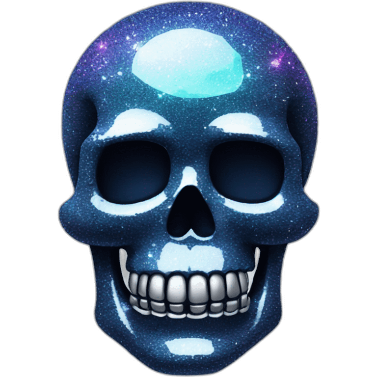 glitter Crystal skull emoji