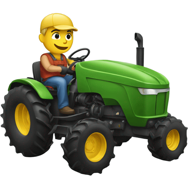 Adam plying tractor emoji