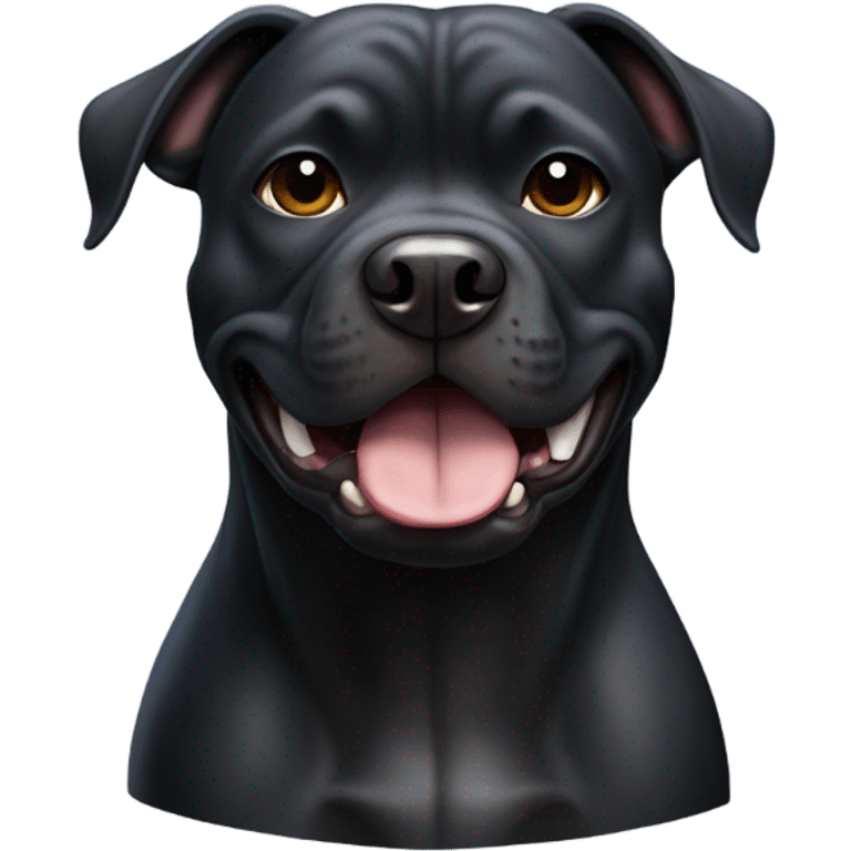 black staffie dog emoji