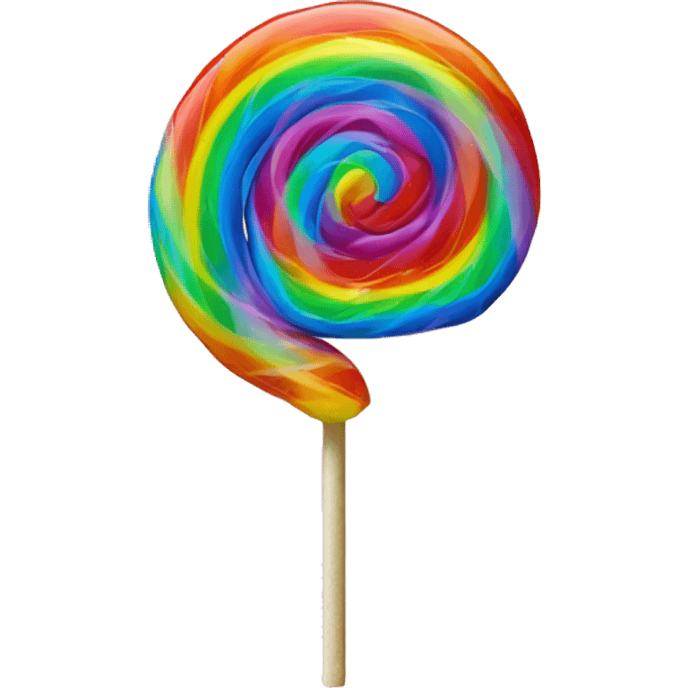 Neon rainbow swirl lollipop   emoji