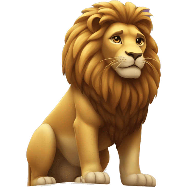 Lion standing on the pyramids emoji