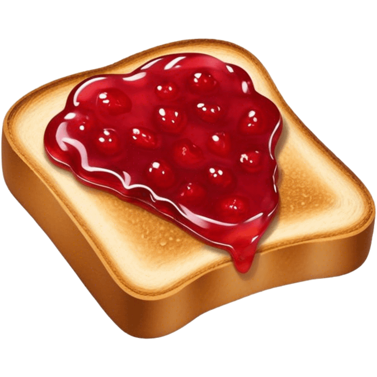 Toast with strawberry jam emoji