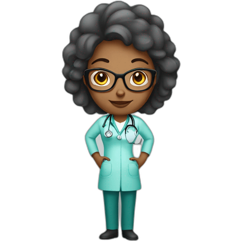 nigerian middle aged doctor female emoji